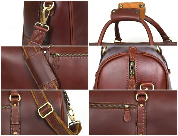Leather Travel Duffle Bag - Gifts for You 'n Me