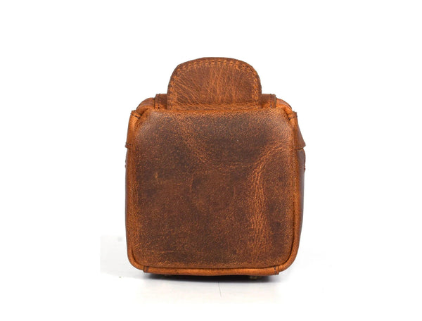 Winston Leather Toiletry Bag - Caramel Brown - Gifts for You 'n Me