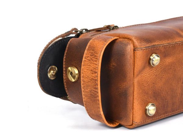 Winston Leather Toiletry Bag - Caramel Brown - Gifts for You 'n Me