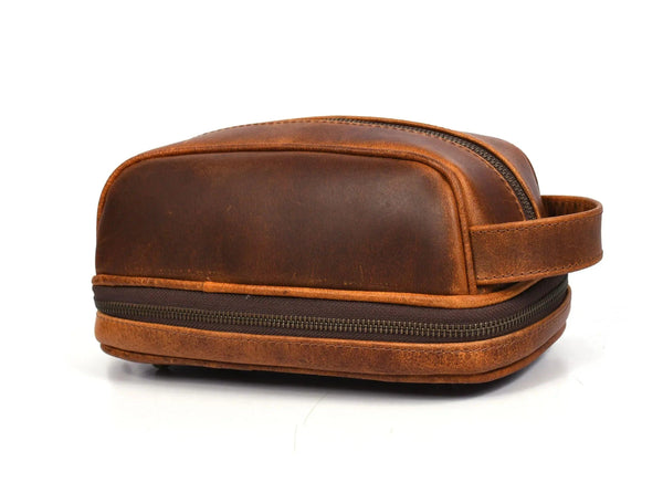 Akron Leather Toiletry Bag - Gifts for You 'n Me