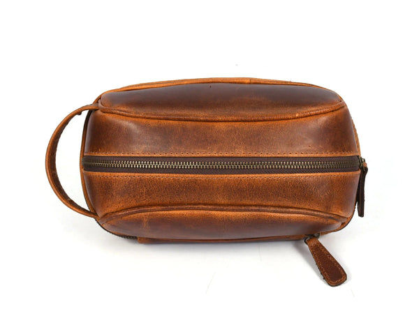 Akron Leather Toiletry Bag - Gifts for You 'n Me