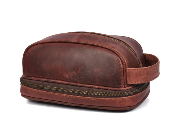 Akron Leather Toiletry Bag - Gifts for You 'n Me
