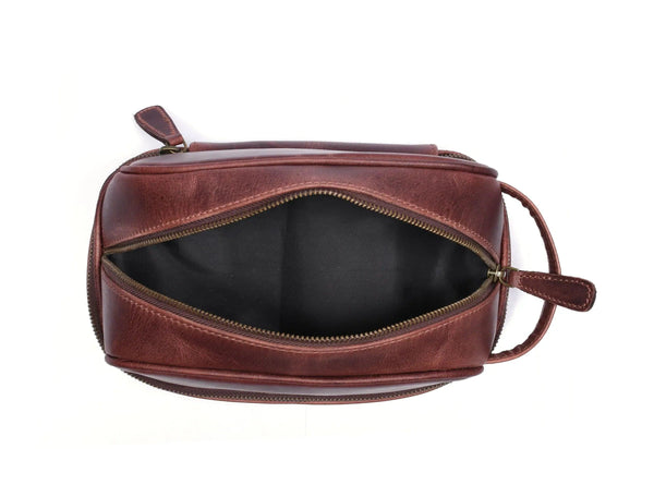 Akron Leather Toiletry Bag - Gifts for You 'n Me
