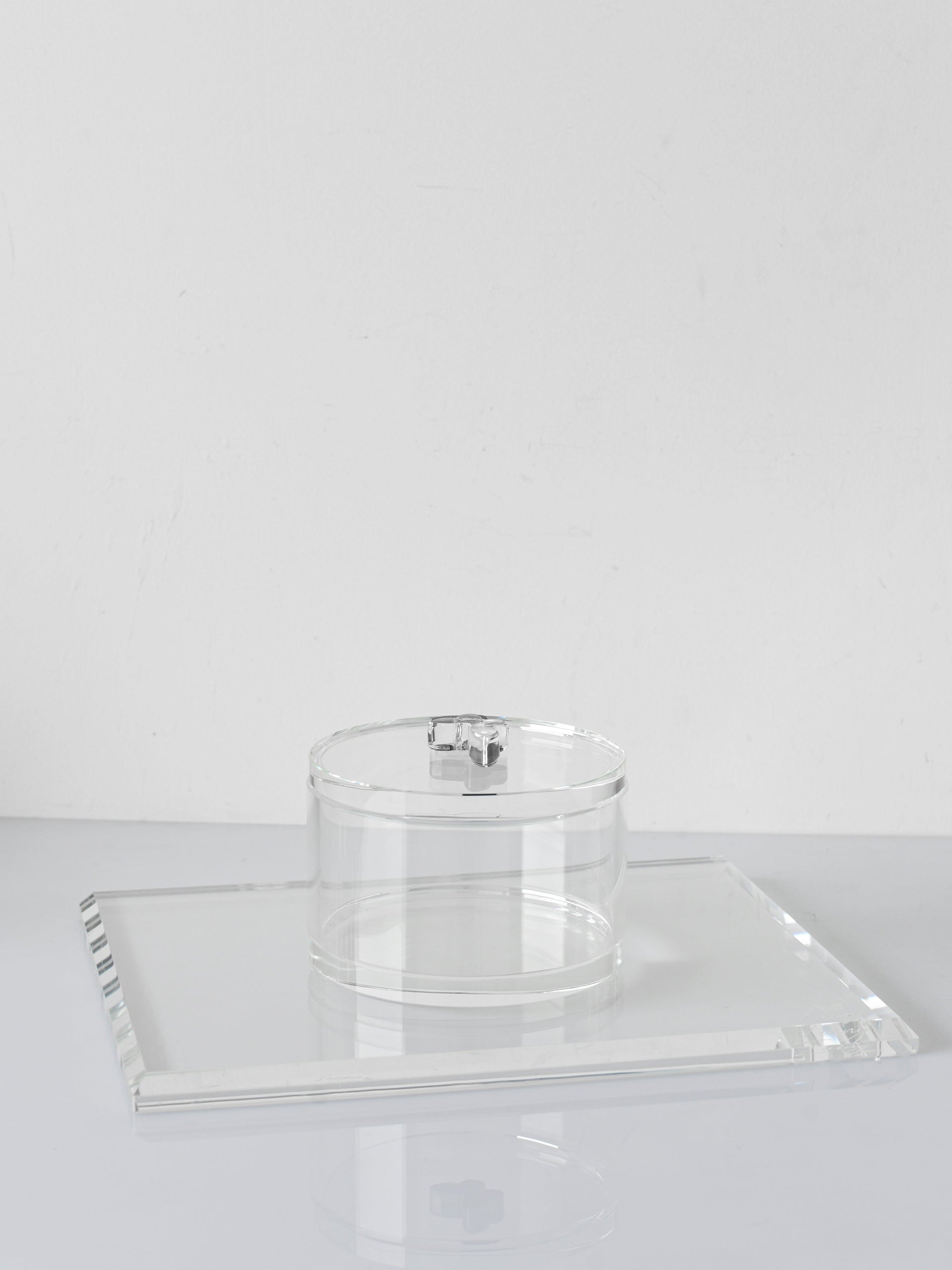 Crystal Jar with Butterfly Handle