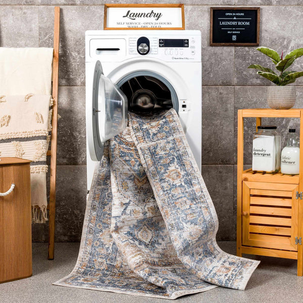 Ezri Flat Pile Washable Rug