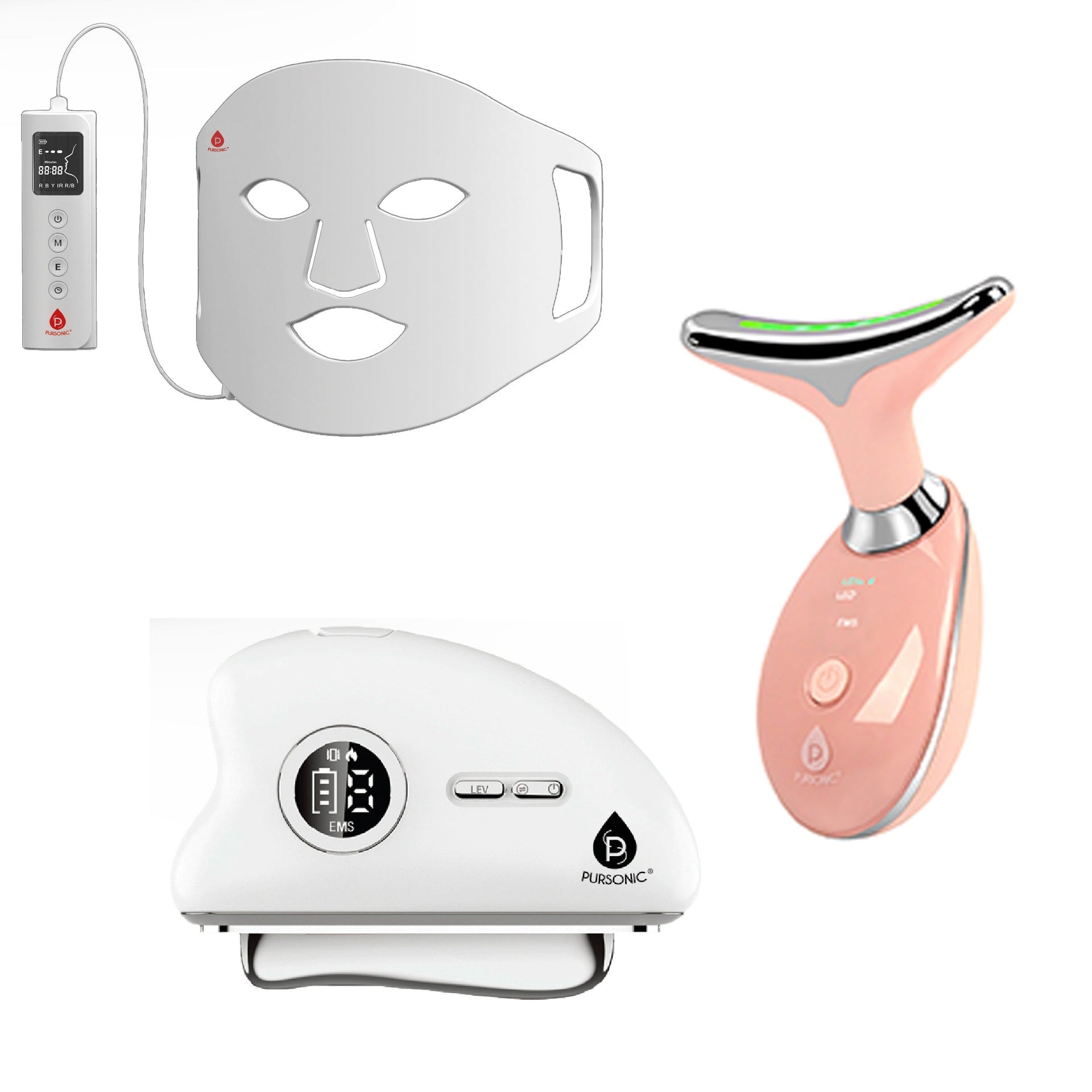 Ultimate 3-Piece LED Light Therapy & Face Sculpting System
