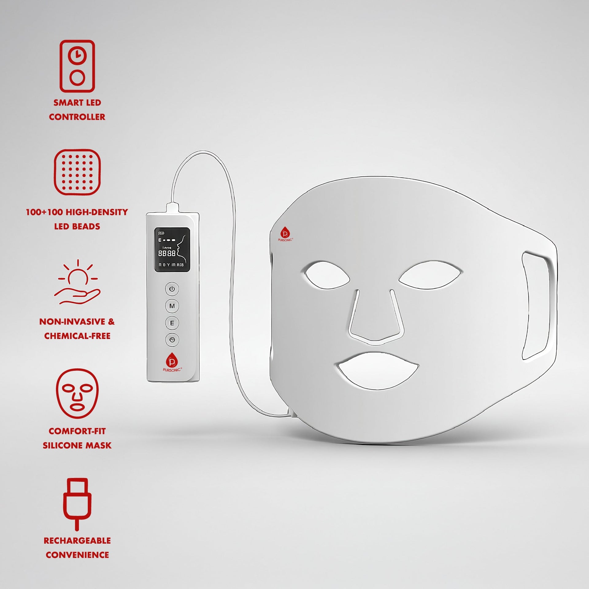 Ultimate 3-Piece LED Light Therapy & Face Sculpting System
