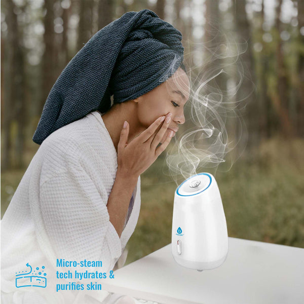 7-Color LED Face Mask & Facial Steamer Skincare Bundle