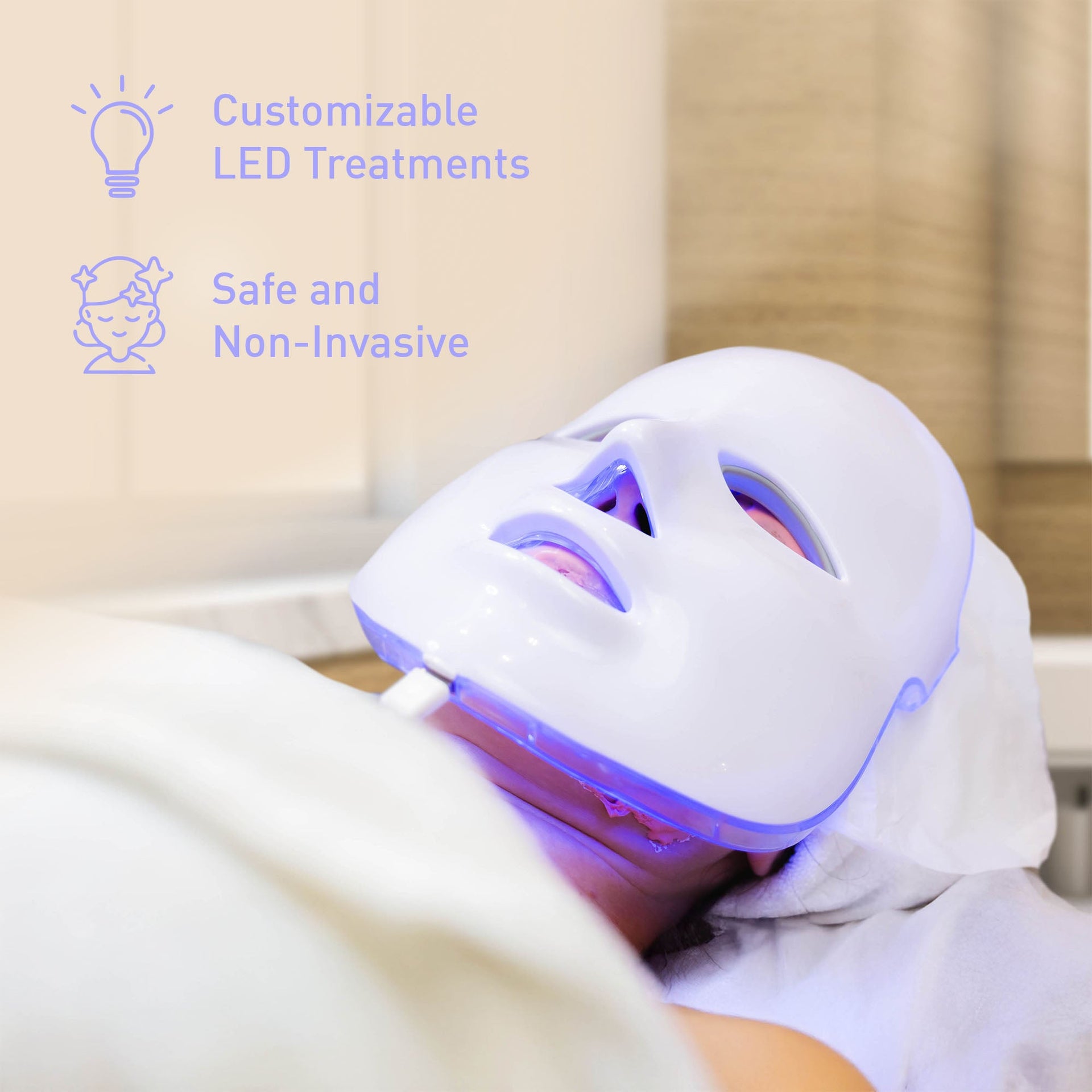 Pursonic Complete LED Skincare Bundle – 7-in-1 LED Face Mask + Sculpting Wand + Anti-Aging Serum Set