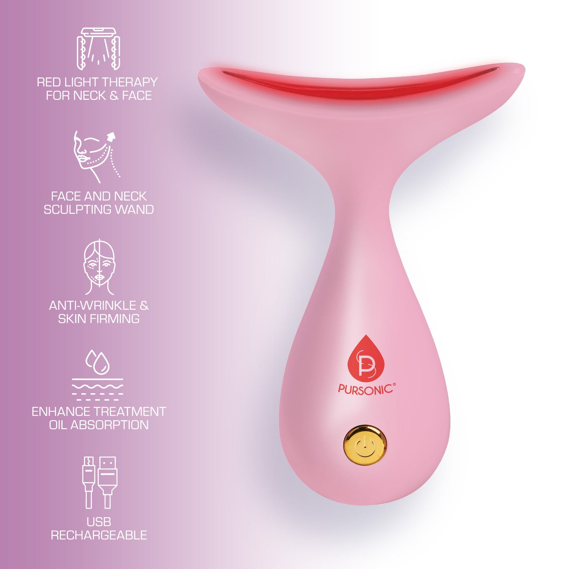LED Light Therapy Sculpting Wand + Anti-Aging Serum Complete Transformation Set