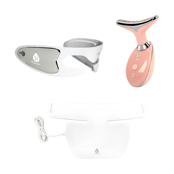 Pursonic Total LED Light Therapy System: Eye Mask, Multi-Function Device & Neck Plate