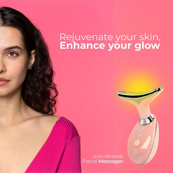 Pursonic 7-in-1 LED Light Therapy Beauty Device - Red Light Therapy Face & Neck Sculpting Wand Pursonic
