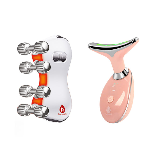 7-in-1 LED Therapy Wand & 5-in-1 Skin Roller Massager