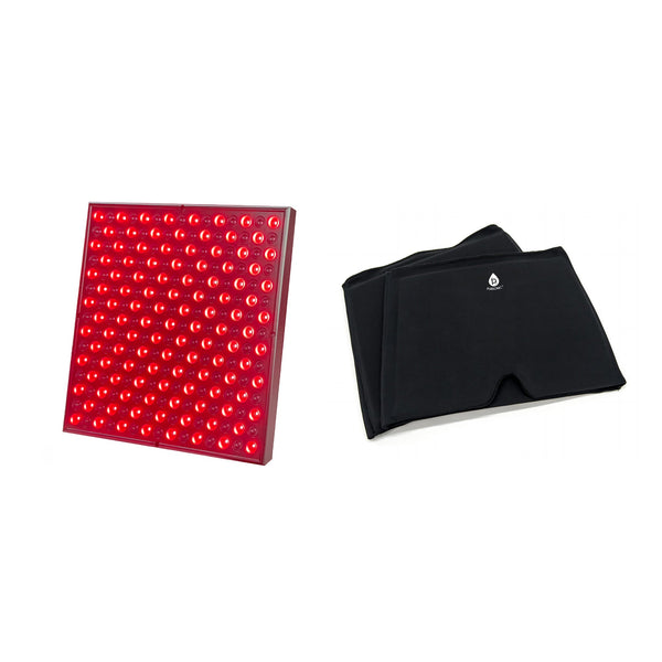 Pursonic LED Red Light Therapy Panel & Reusable Hot and Cold Gel Ice Head Wrap