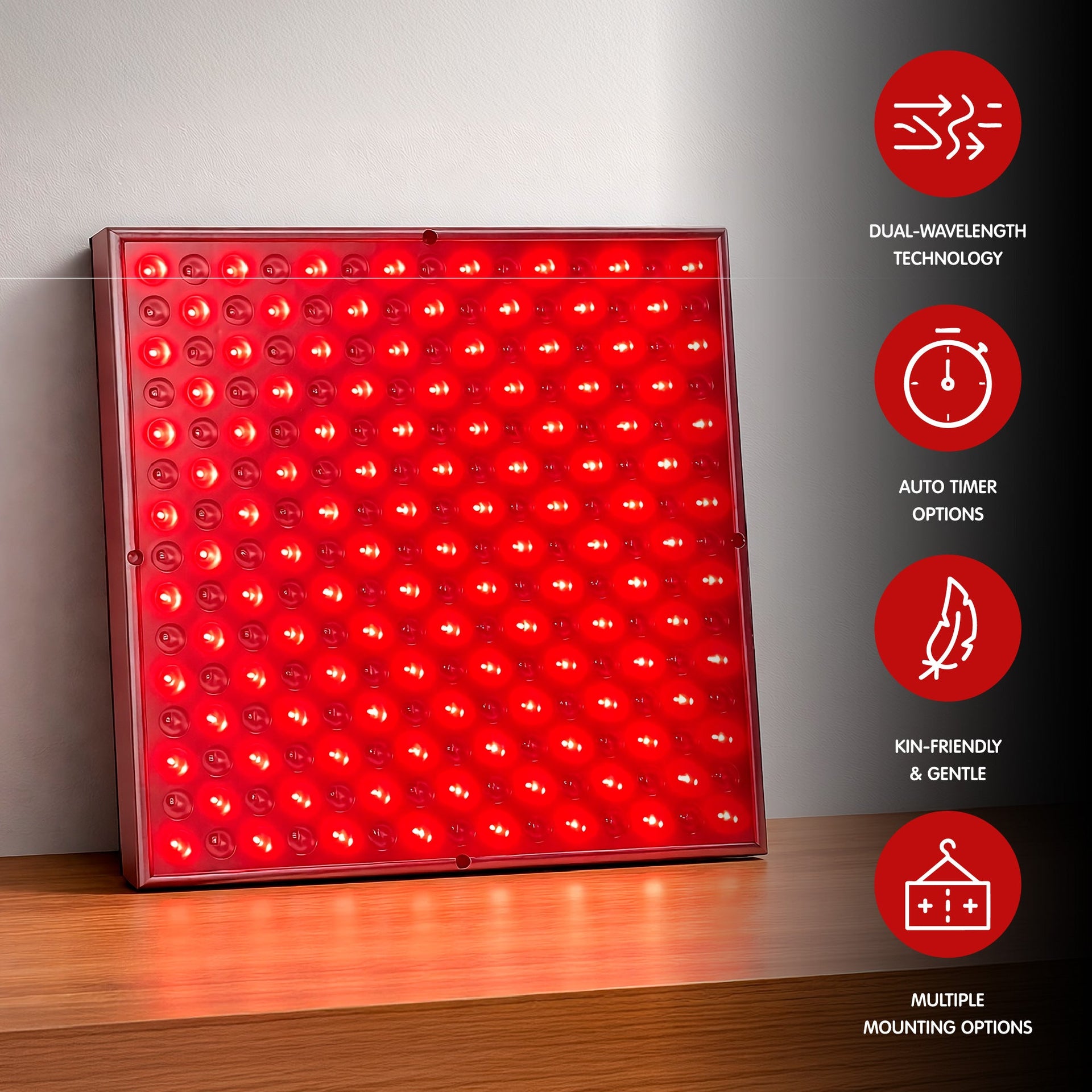 7-in-1 LED Light Therapy Face & Neck Mask + LED Red Light Therapy Panel