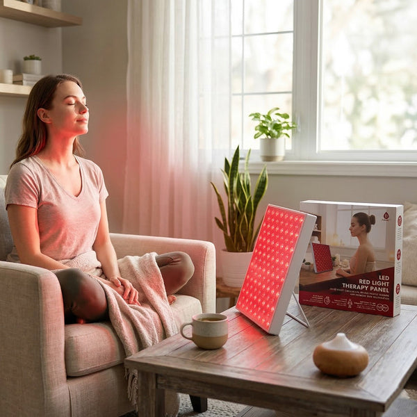 7-in-1 LED Light Therapy Face & Neck Mask + LED Red Light Therapy Panel