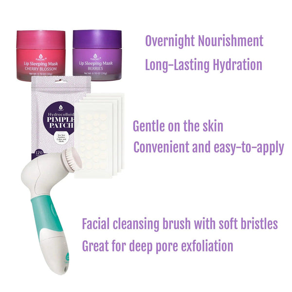 Ultimate Skincare Bundle: Lip Care, Acne Solution, and Advanced Cleansing - Gifts for You 'n Me