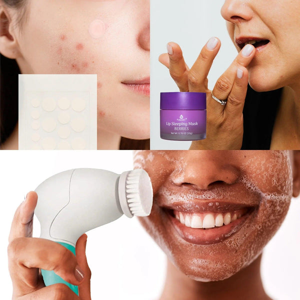Ultimate Skincare Bundle: Lip Care, Acne Solution, and Advanced Cleansing - Gifts for You 'n Me