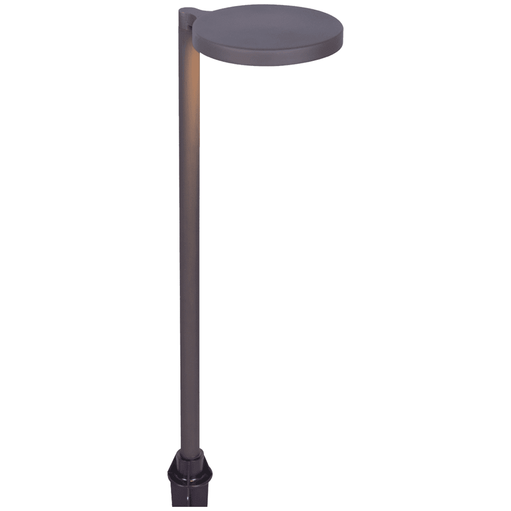 LLP001 12V 4W 3000K Warm White Integrated LED Shallow Shade Mid Century Circle Top Bollard Path Light
