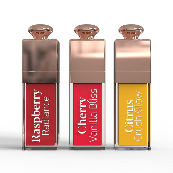 Pursonic Nourishing Lip Oil Set – 3-Flavors of Moisturizing Shine