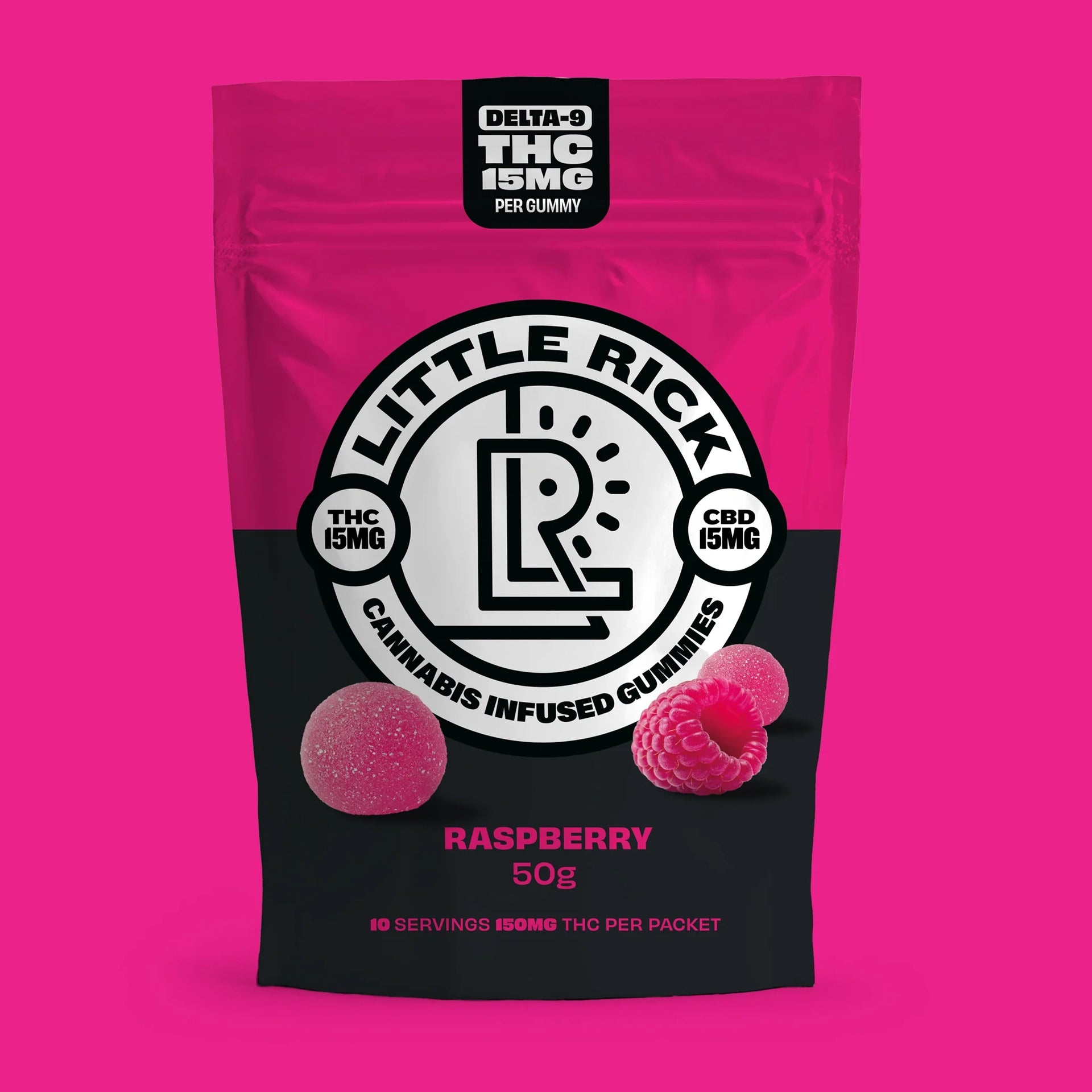 Raspberry - Rapid Onset 15mg Delta-9 THC Gummies