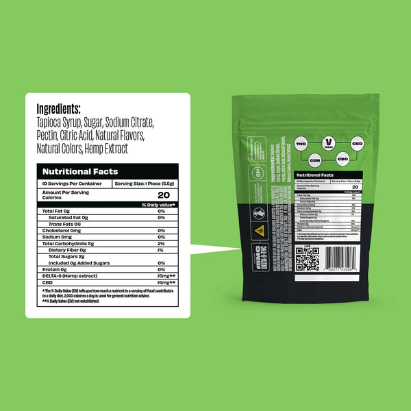 Watermelon - Rapid Onset 15mg Delta-9 THC Gummies