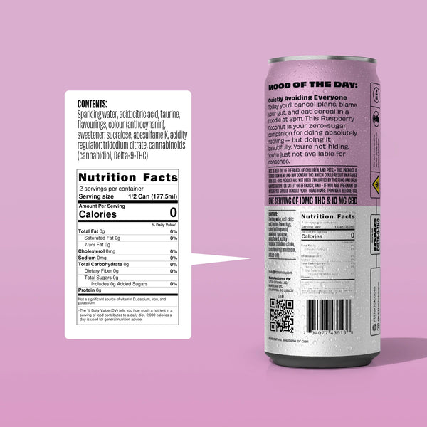 Raspberry Coconut - 10mg THC Drink