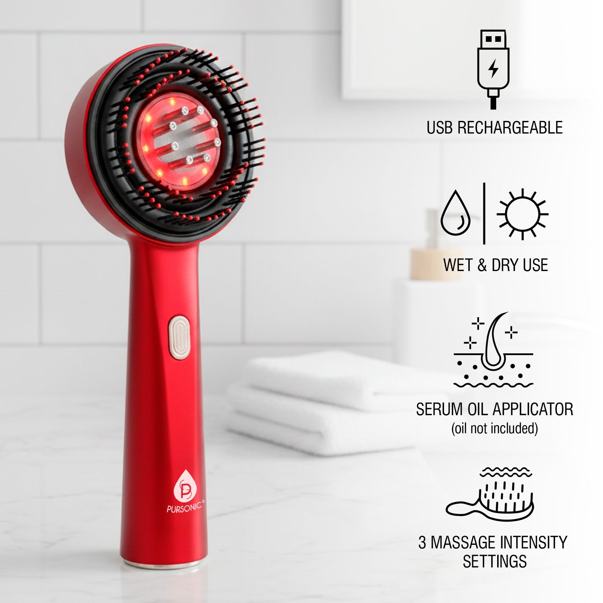 7-Color Facial Therapy Mask + 3-in-1 LED Scalp & Hair Treatment Brush