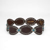 Loyal West Alta Buena Leather Belt In Calfskin-DARK BROWN