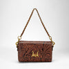 Loyal West SAVI MINI BAG IN  HAND FINISHED EMBOSSED LEATHER - BROWN