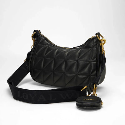 Loyal West JOE QUILTED NAPPA LEATHER BAG-BLACK