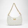 Loyal West JOE QUILTED NAPPA LEATHER BAG-WHITE