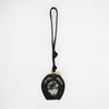 Loyal West HORSE SHOE BAG CHARM IN BLACK & WHITE COWHIDE