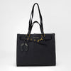 Loyal West STANDARD MEDIUM TOTE BAG IN CALFSKIN - BLACK