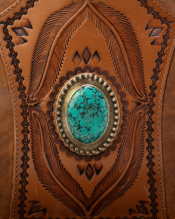 Sedona Tassle Bag In Saddle Brown