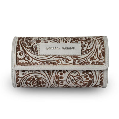 Handtooled Canyon Jewellery Case - Ivory Dust