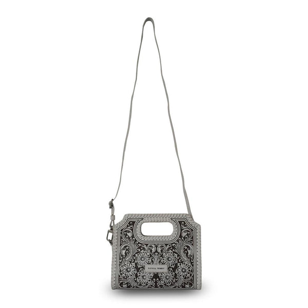 Handtooled Alma Medium Handbag - Ivory Dust