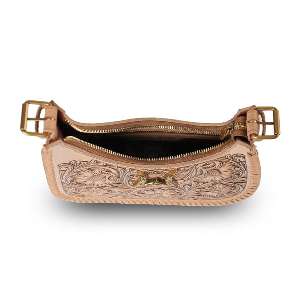 Handtooled Dannia Medium Purse - Slant Form