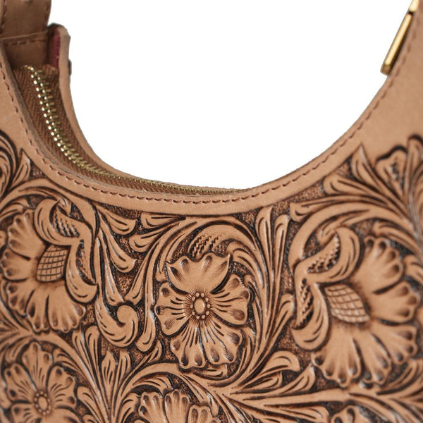 Handtooled Dannia Medium Purse - Slant Form