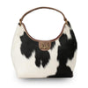 LW Medium Purse - Black & White Cowhide