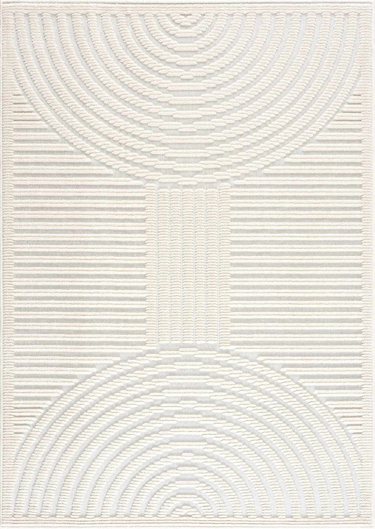 Deron White Washable Area Rug