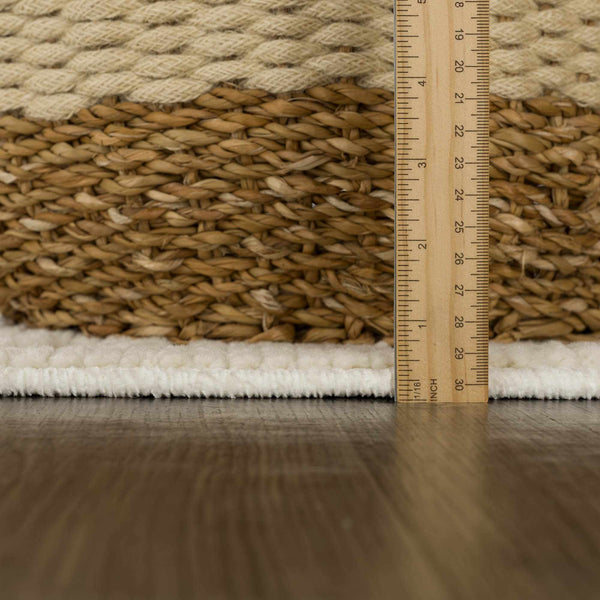 Fadey White 3D Washable Rug