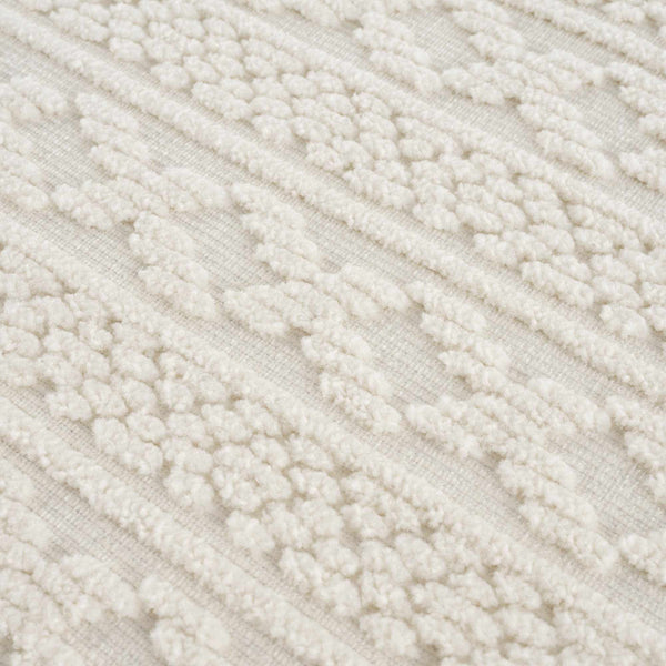 Fadey White 3D Washable Rug