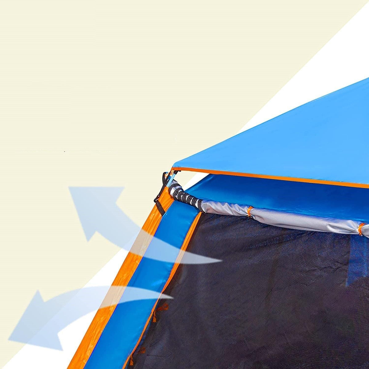 GlareWheel Instant Pop Up Tent 5 Person Blue