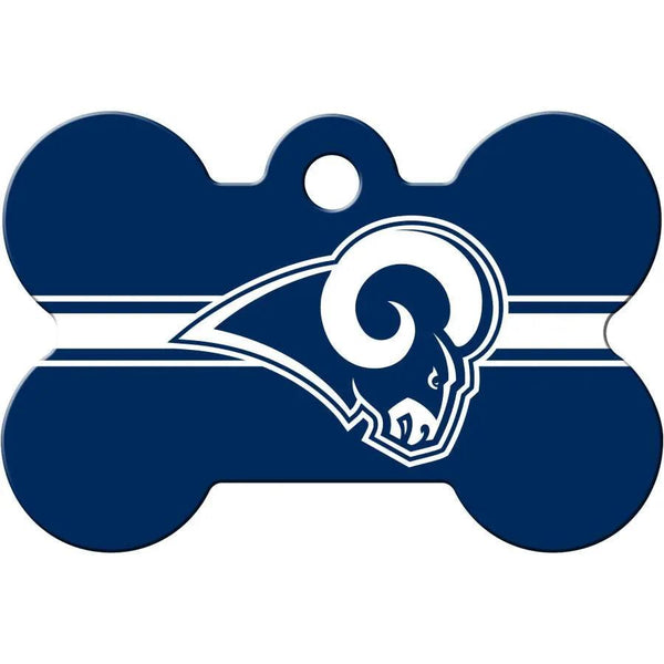 LA Rams NFL Pet ID Tag - Large Bone - Gifts for You 'n Me