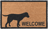 Labrador Welcome Vinyl Coir Doormat - 16"x24"