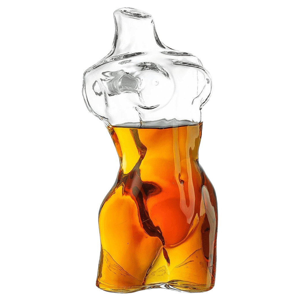 Lady Body Sculpture Whiskey & Wine Decanter Elegant Glass Female Bust Perfect for Home Decoration 750ml by The Wine Savant