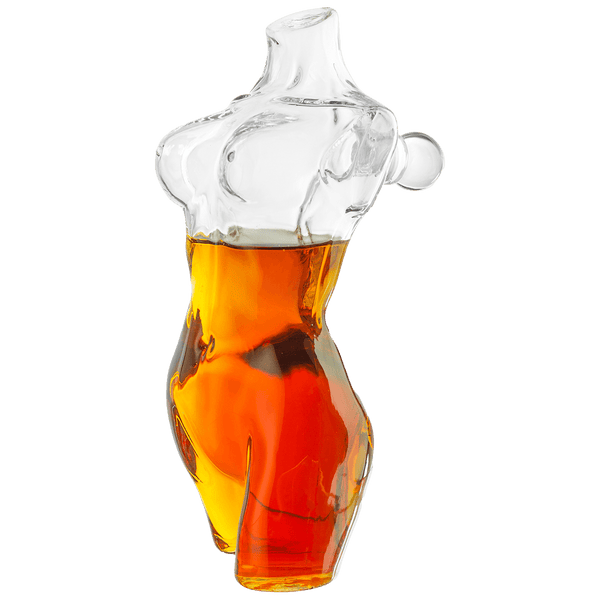 Lady Body Sculpture Whiskey & Wine Decanter Elegant Glass Female Bust Perfect for Home Decoration 750ml by The Wine Savant