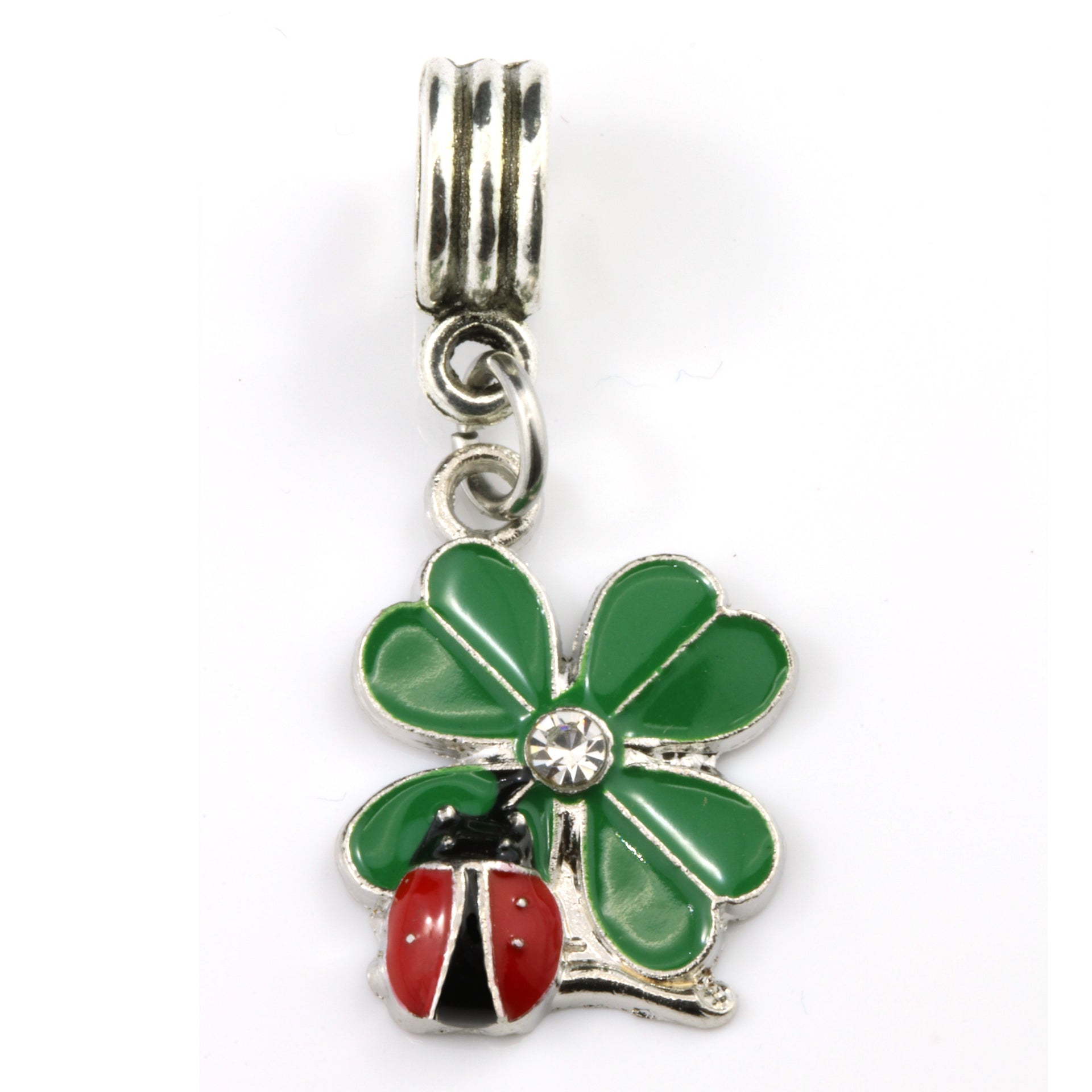 Ladybug on Clover Charm