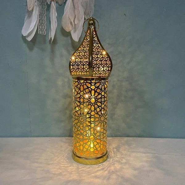 Lantern - LED Gold Wrought Iron